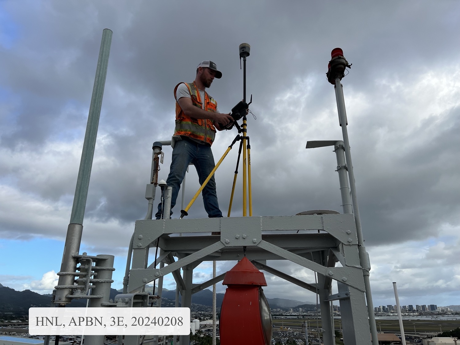WTA surveyors at work on an instrument